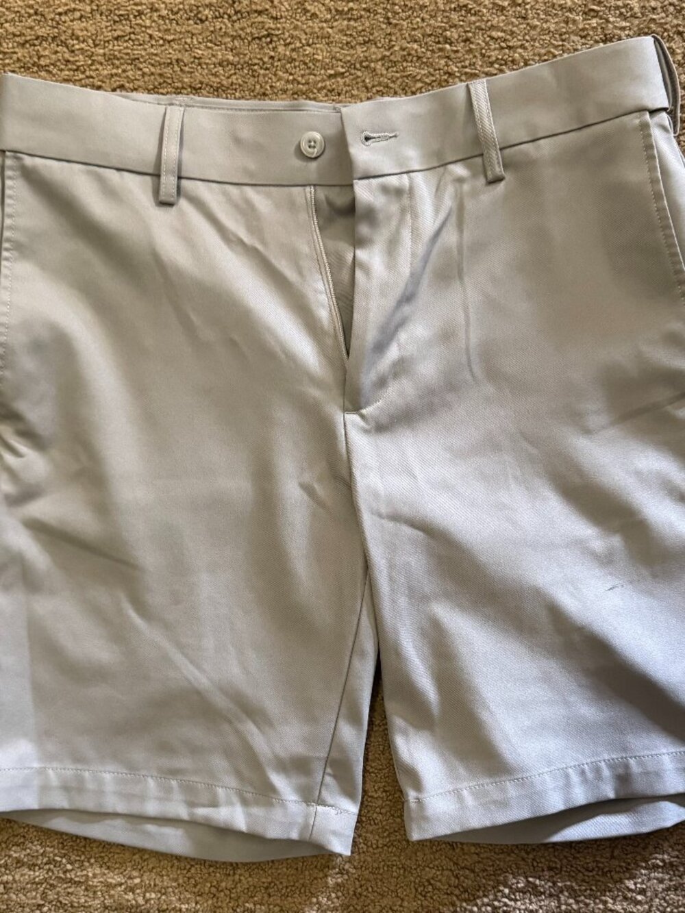 Perry Ellis Grey Golf Shorts Size 32 9" Inseam